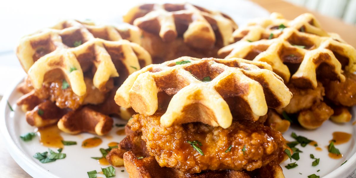 Chipotle Honey Chicken And Waffle Sliders