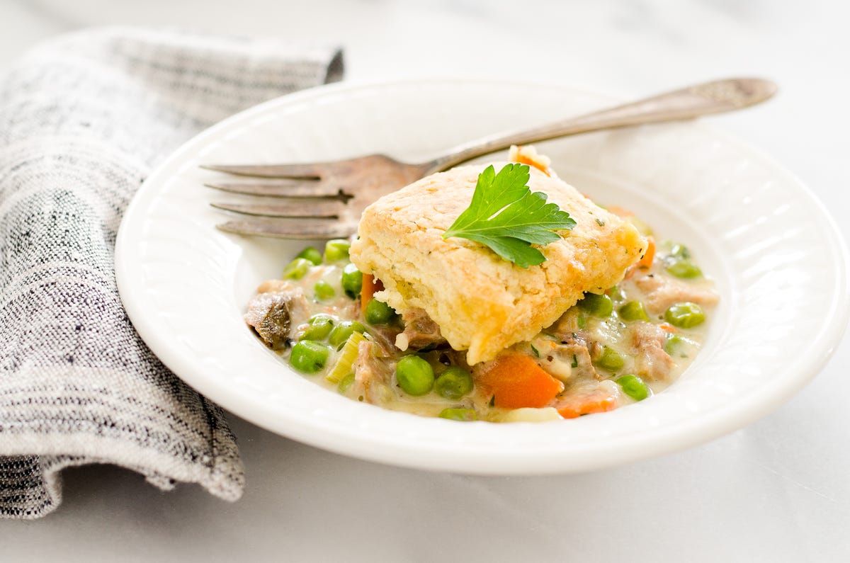 Beef And Herbed Biscuit Pot Pie