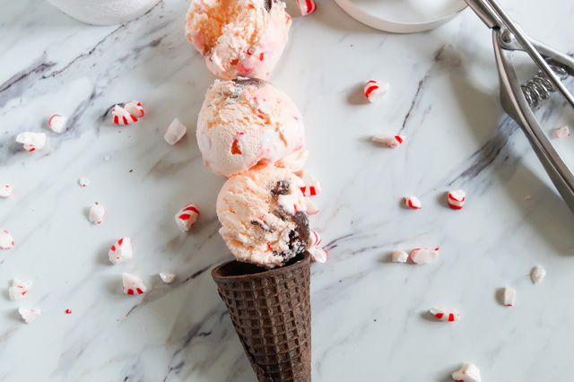 Chocolate-Ribboned Peppermint Ice Cream