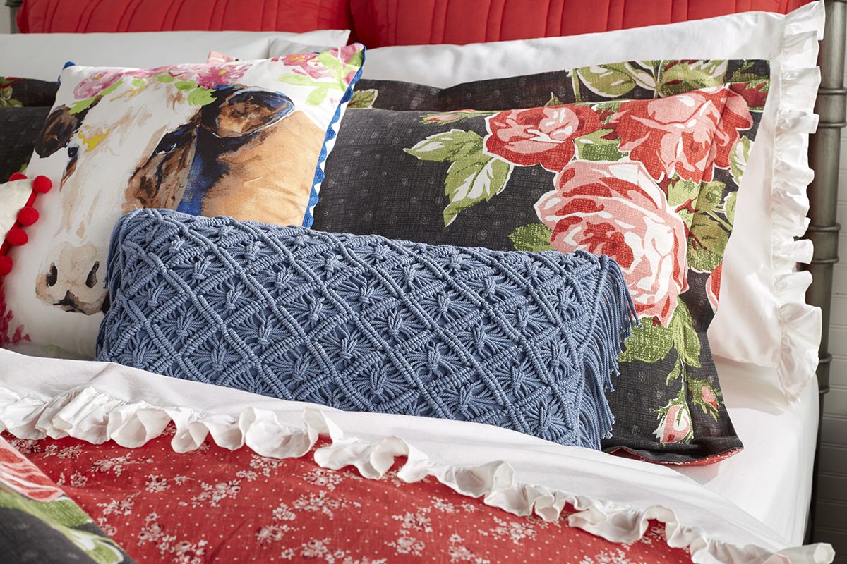 pioneer woman rose garden pillow shams