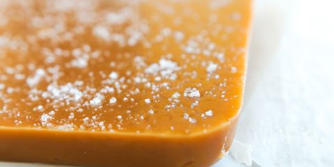 How to Make Salted Caramels slab