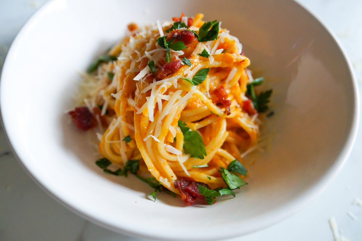 Pumpkin Bacon Carbonara