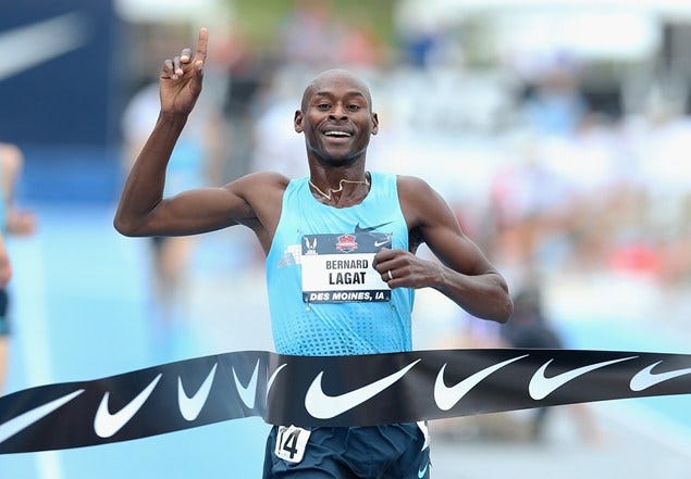 40-year-old Bernard Lagat breaks 3000 metre record