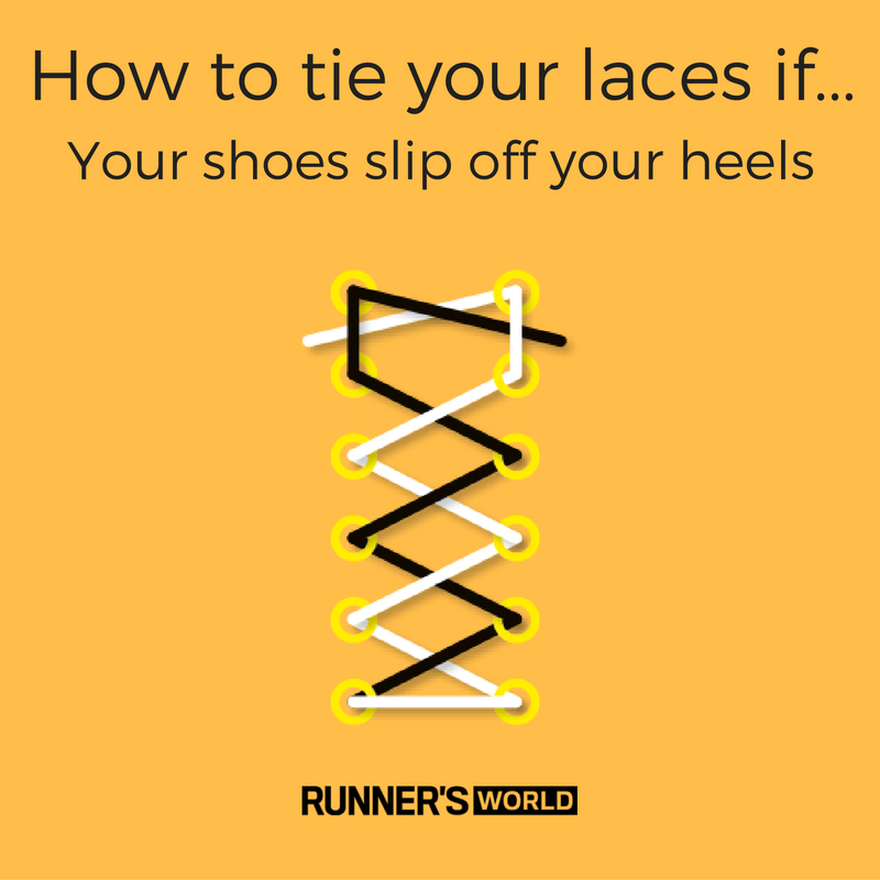 tying shoes for heel slippage