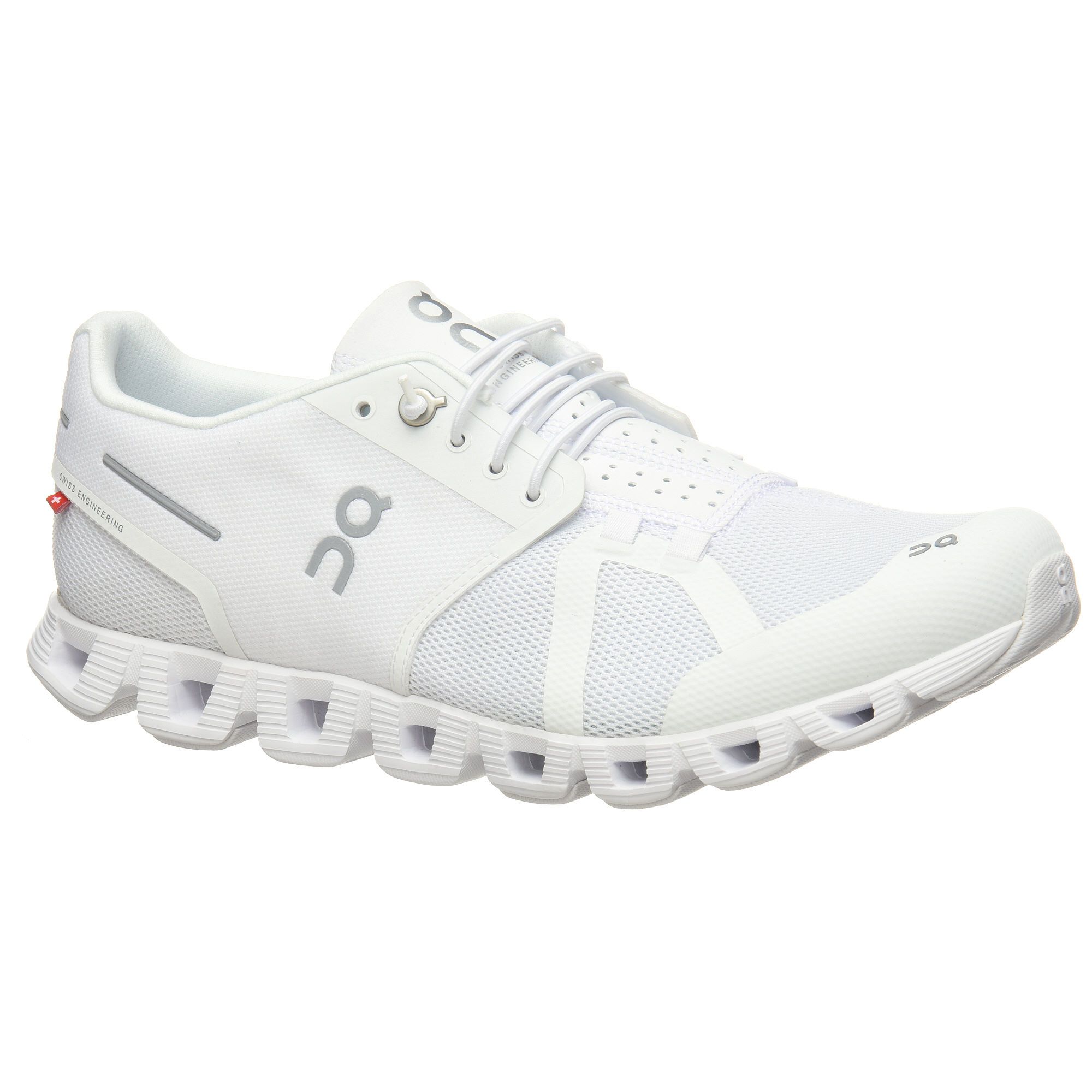 all white running trainers