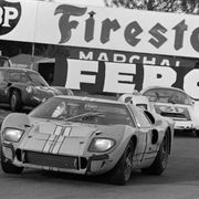 Ken Miles puts his Ford to the test at Le Mans in 1966.
