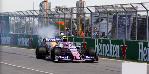 Lance Stroll suffered mechanical issues in final pratice in Canada Saturday.
