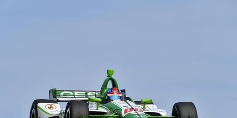 Colton Herta turned a lap of 1 minute, 42.9920 seconds (140.306 mph) in the No. 88 GESS Capstone Honda to win the pole.