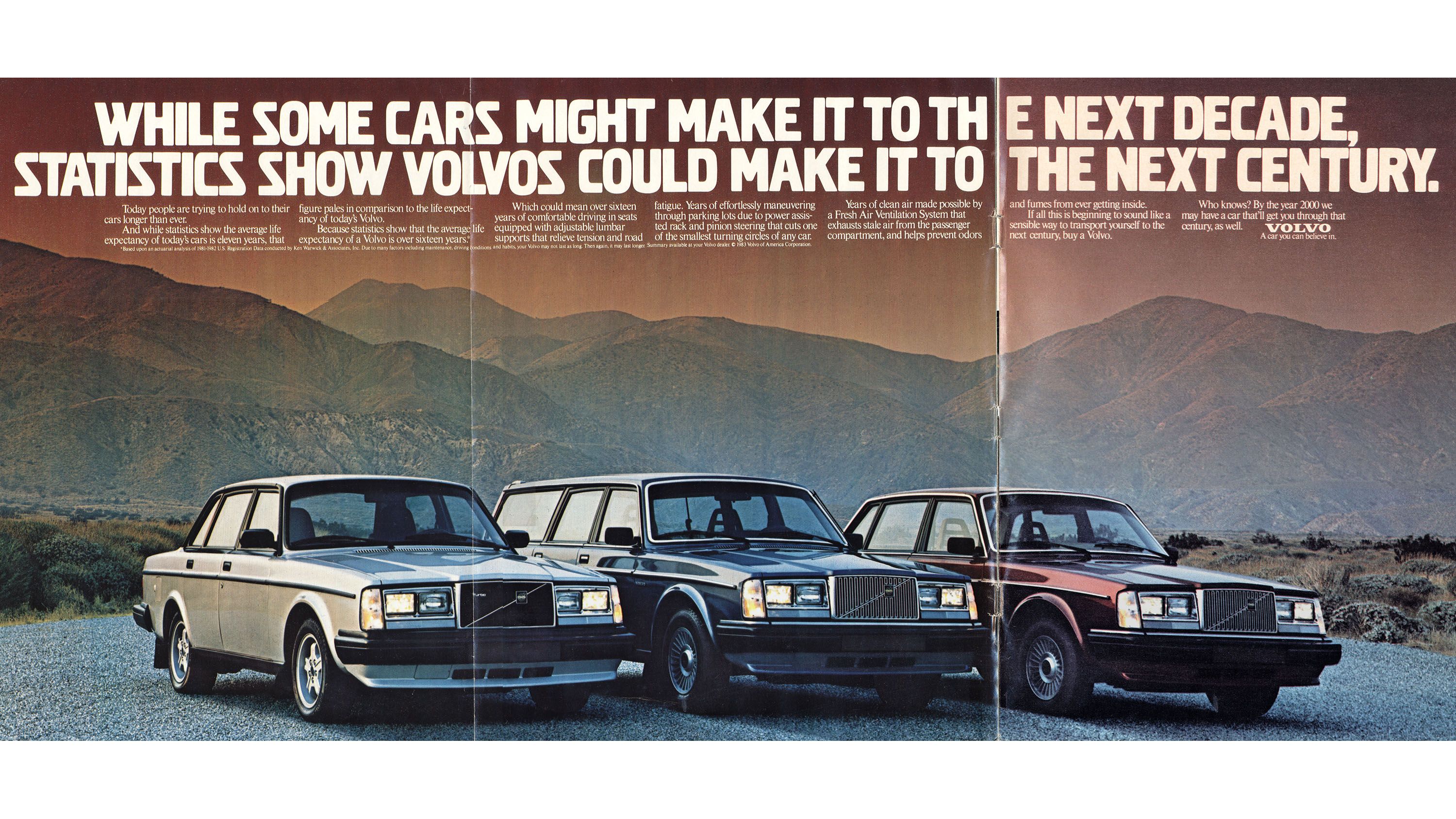1984 Intercooled Turbo Volvo Fall In Love 6.8 Flat Original Print Ad-8.5 x 11" 