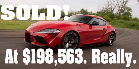 The base 2020 Toyota Supra sells for $50,920.
