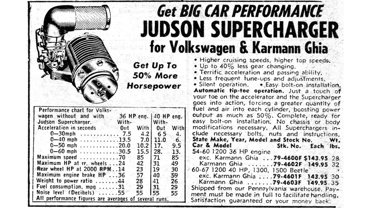 For truth in advertising, J.C. Whitney even used rear-wheel horsepower.
