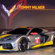 <p style="margin-right:0in; margin-left:0in"><span style="font-size:11pt"><span style="font-family:Calibri,sans-serif">Team Corvette Race Driver Tommy Milner unveils Chevrolet's first midengine GTLM race car - the Corvette C8.R - Wednesday, October 2, 2019, at the Kennedy Space Center in Cape Canaveral, Florida.</span></span>
