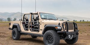 The Jeep Gladiator got a bunch of military-spec upgrades from AM General for this concept.
