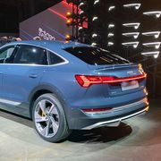 The 2020 Audi E-tron Sportback loses about 7 cubic feet of cargo space compared to the E-tron SUV.
