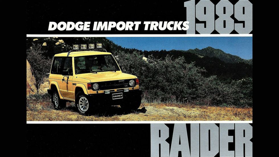 For a short period of time the two-door Pajero was also sold as the Dodge Raider in the U.S.
