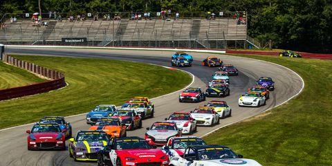 Robert Noaker held off a competitive field at Mid-Ohio on Saturday.
