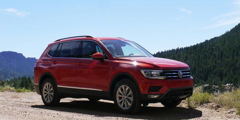 While the all-wheel-drive 2018 Tiguan isn't set up for maniacal off-roading, it will deal with ordinary snow, mud, and dirt just fine.