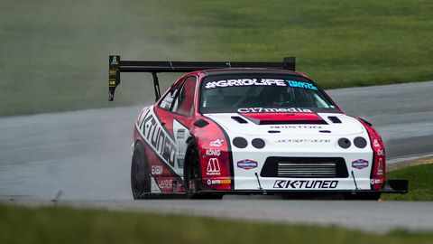 Last year, James Houghton set a Gridlife track record of 1:26:1 in his Unlimited Integra Type R. This year, hoping to break his own record, he returned with a completely refreshed build and put down a 1:28.926 on his qualifying run before track conditions changed for the wetter.