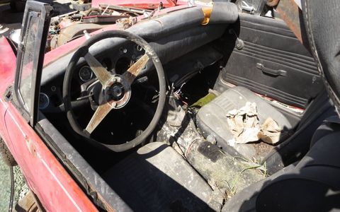 Convertibles left for years in the California sun tend to suffer from interior damage.