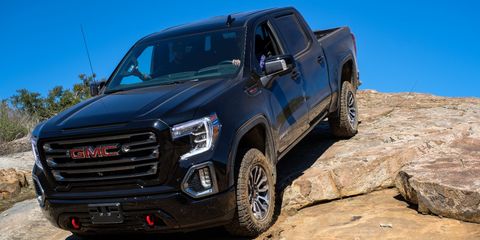 GMC wants everyone to know it offers its mighty Sierra pickup truck in four wheel-drive, or AT4 to use the company parlance.