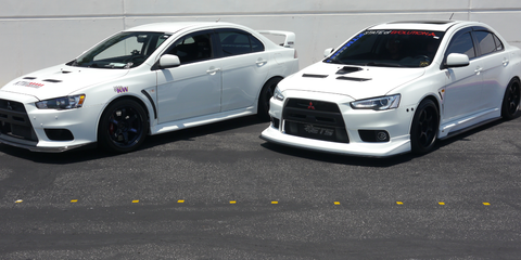 There were a lot of white Evos at MOD.