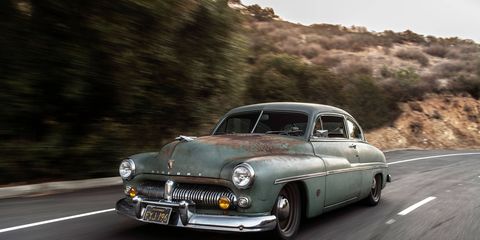 This 1949 Mercury Coupe 'Derelict' by California's Icon combines vintage style, perfect patina and cutting-edge technology: It's powered by a fully electric drivetrain. It promises a top speed of 120 mph, and should have a range of 150-200 miles. The one-off car debuted at the 2018 SEMA show in Las Vegas.