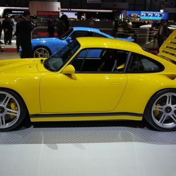 German carmaker and tuner RUF introduced two new models at Geneva, the CTR Anniversary and the 991.2 GTS-based RUF GT. This is the CTR Anniversary.
