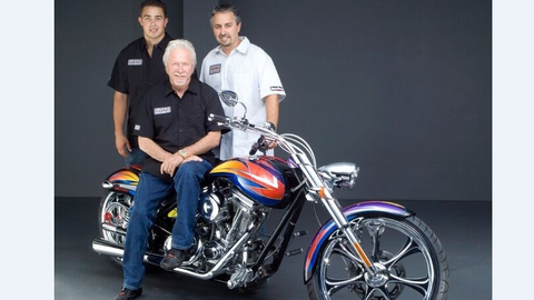 The Quail Motorcycle Gathering in Carmel Valley May 5 will honor three generations of the Ness family, shown here on a Ness motorcycle.