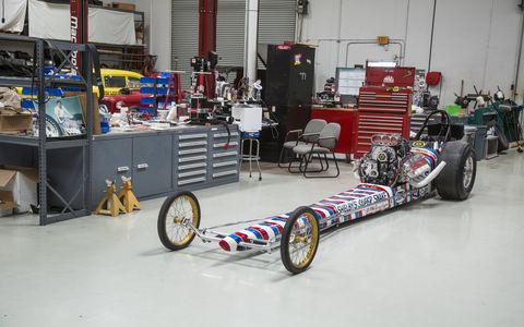 Don "The Snake" Prudhomme raced the famous Shelby Super Snake Top Fuel dragster almost 50 years ago. Three years ago he sent it back to its original builders for a complete restoration. Now the car is all done and ready to run again. Snake plans to "at least do a burnout" this fall at the NHRA Hot Rod Reunion Oct. 21-23 in Bakersfield, Calif.