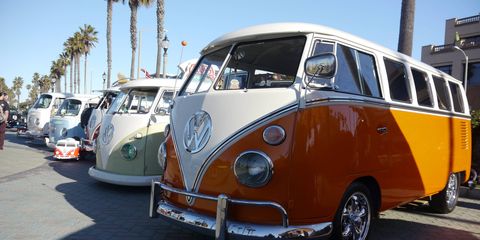The Kowabunga Van Klan's third annual gathering at the Huntington Beach Pier saw 60 vintage Volkswagen vans lined up in the SoCal sun. It was righteous.