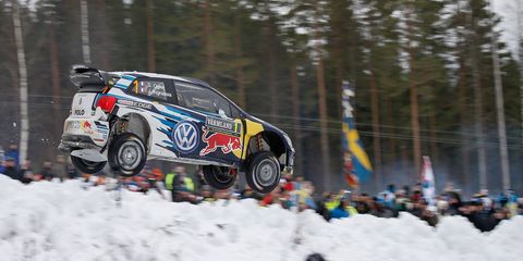 Sebastien Ogier came from third to first on the final stage to win in Sweden on Sunday.