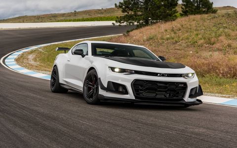 The 2018 Camaro ZL1 1LE is the fastest production Camaro GM has ever made, with upgraded aero package, suspension and a 60-pound weight savings combined with the mighty and powerful 650-hp supercharged LT4 V8. It lapped the Nurburgring in a sizzling 7:16. You will be track-smitten... until - and if - the Z/28 comes out.