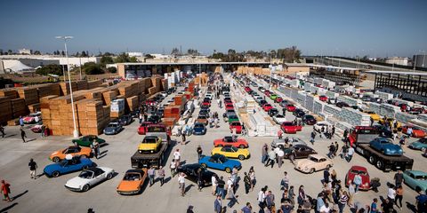 Luftgekuhlt is a German word that translates as, "Wow, check out these cool Porsches!" This year was the fifth time they've held this unique Porsche experience, and this year they held it at Ganahl Lumber in Torrance, Calif. Why knot? Hundreds of beautiful and some heavily used air-cooled 911s, 356s and some great race cars  made the show.