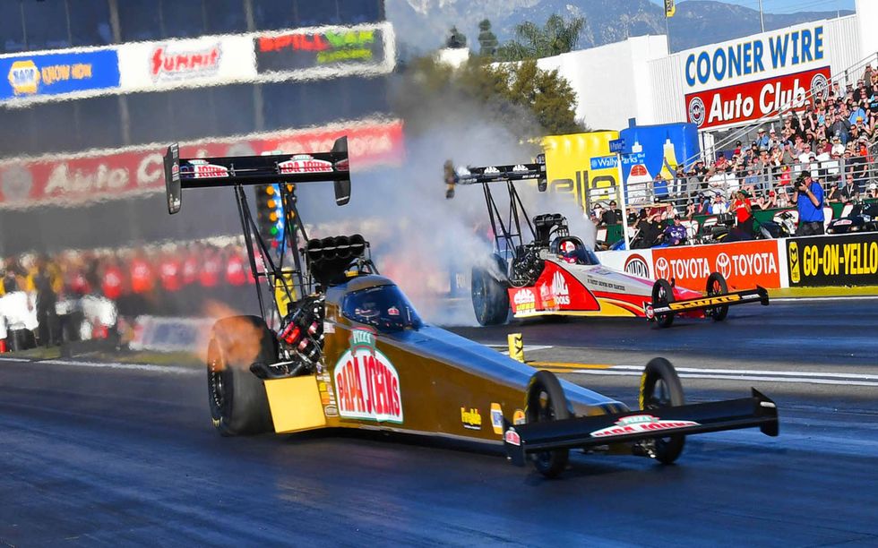 Leah Pritchett ran a 3.711 elapsed time at 324.98 mph in her final run Sunday.