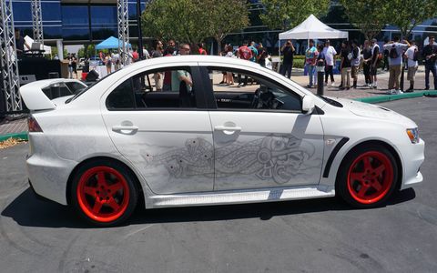 Best in Show winner Andres Hernandez' Evo won the title with its intricate Toltec-inspired designs airbrushed all over the outside.