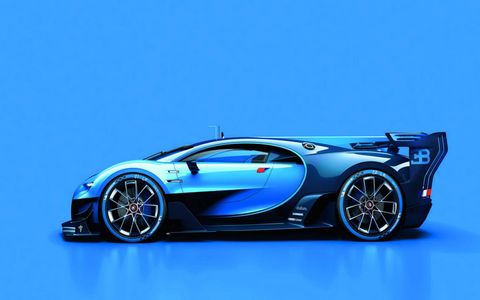 Bugatti's Vision Gran Turismo concept, designed to be downloaded and driven in the popular 'Gran Turismo' Playstation game, is the first Bugatti we've seen in racing kit in quite a while. Finished in French racing blue, it plays on the automaker's Le Mans-winning heritage while packing all the Alcantara a modern driver requires.