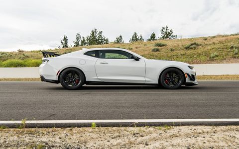 The 2018 Camaro ZL1 1LE is the fastest production Camaro GM has ever made, with upgraded aero package, suspension and a 60-pound weight savings combined with the mighty and powerful 650-hp supercharged LT4 V8. It lapped the Nurburgring in a sizzling 7:16. You will be track-smitten... until - and if - the Z/28 comes out.