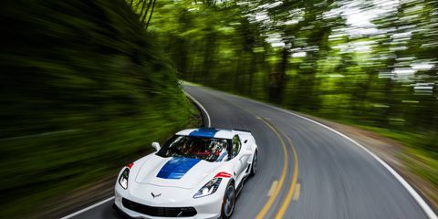 2017 Corvette Grand Sport on the road
