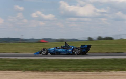 2018 Prototype Indycar pounds the pavement at Mid-Ohio Sports Car Course