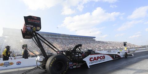 Steve Torrence piloted his Capco Contractors dragster to a 3.783-second pass at 323.89 mph for the ninth victory of his career and his first of 2017.