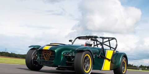 The Caterham Superlight R600 on track before its debut.