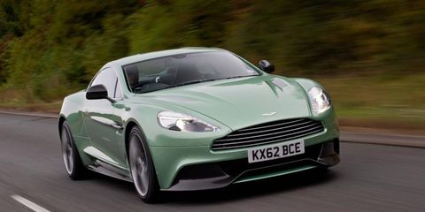 The 2014 Aston Martin Vaquish out on the street