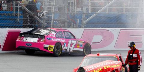 It was a case of checkers and wreckers at Talladega on Sunday.