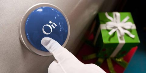 Subscribers can press the blue OnStar button  to track Santa's global route on Christmas Eve.