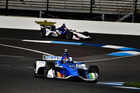 Sights from the action ahead of the IndyCar Grand Prix on the Indianapolis Motor Speedway road course, Friday May 11, 2018