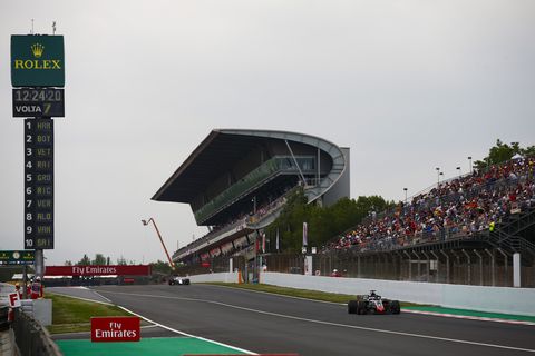 Sights from the F1 action in Barcelona ahead of the Spanish Grand Prix Saturday, May 12, 2018.