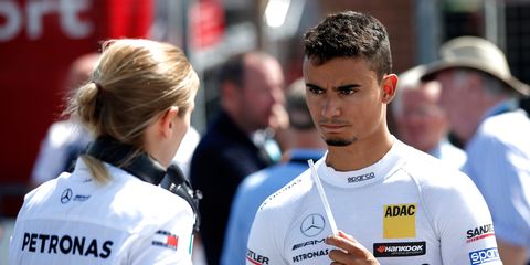 Pascal Wehrlein, right, announced he was leaving the Mercedes stable of drivers. That decision would appear to have opened at least one door with another manufacturer for a possible F1 ride in 2019.