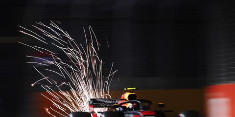 Sights from the F1 action ahead of the Singapore Grand Prix, Saturday Sept. 15, 2018