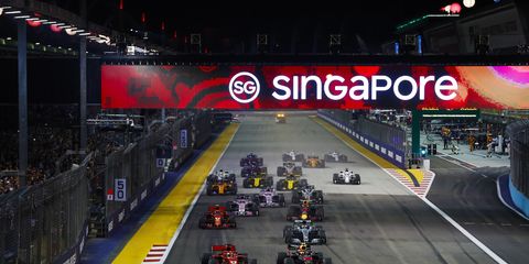 Sights from the F1 action at the Singapore Grand Prix, Sunday Sept. 16, 2018.