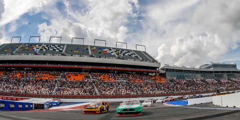 Sights from the NASCAR action at Charlotte Motor Speedway, Saturday, Sept. 29, 2018.